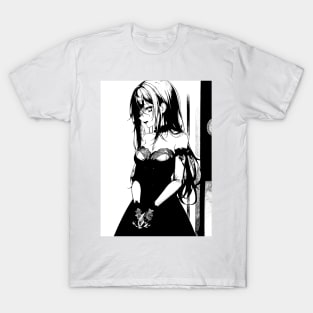 Cute Gothic Fashion Anime Girl T-Shirt